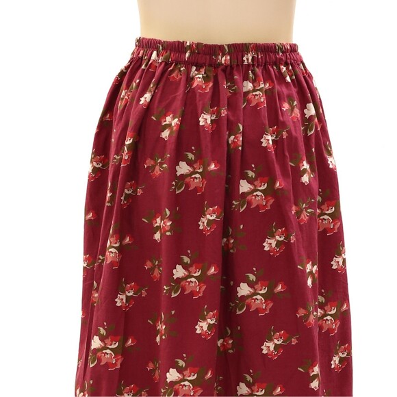 Ulla Johnson Floral Printed Midi Skirt High Waisted Pull-on Swing Flowy M 270474 - Picture 4 of 5